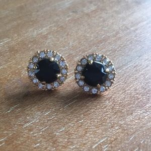 Kate spade black sparkle studs